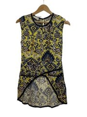 画像：ノースリーブブラウス/36/ポリエステル/イエロー/総柄