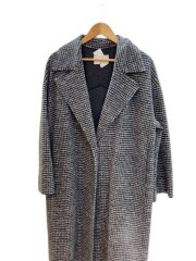 画像：コート/FREE/ポリエステル/ブラック/千鳥格子/GAO-21100-B