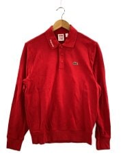 画像：L/S Jersey Polo/ポロシャツ/S/コットン/レッド/無地/PH5722//