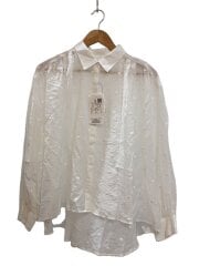 画像：長袖ブラウス/O/レーヨン/WHT/ドット/721-16-0020-0299