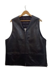 画像：ベスト/2/羊革/ブラック/YK23FW0610V-BN