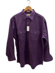 画像：長袖シャツ/XL/コットン/パープル/90s/シャモアクロス
