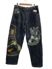 画像：Rawblue/ブーツプリント/ワイドデニム/ボトム/38/デニム/GRY