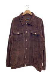 画像：コーデュロイジャケット/XXL/コーデュロイ/BRW/無地/sjn-01