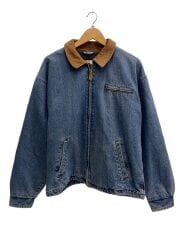 画像：デニムスイングトップ/襟レザー/ブランケットライナー/XXL/デニム/IDG