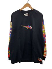画像：長袖Tシャツ/--/コットン/BLK/プリント