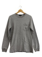 画像：長袖Tシャツ/M/コットン/GRY/HI-T010