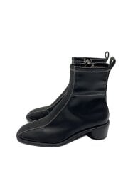 画像：コントラストステッチショートブーツ/38/ブラック/(2820/210/800)