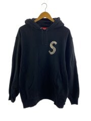 画像：21SS Swarovski S Logo Hooded Sweatshirt/L/ブラック/着用感有
