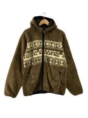 画像：ジップパーカー/M/アクリル/BRW/FL00240