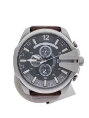 画像：クォーツ腕時計/アナログ/レザー/SLV/BRW/dz-4290