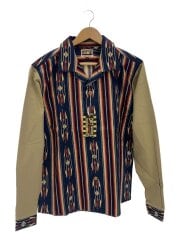 画像：長袖シャツ/M/コットン/NVY