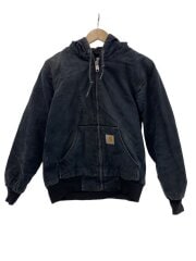 画像：ブルゾン/S/コットン/BLK/無地/I015278/アクティブジャケット/ダック/裏マイクロフリース