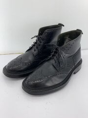 画像：シューズ/--/BLK/レザー/JU06/ウィングチップブーツ
