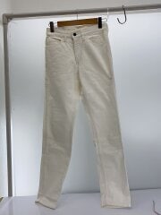 画像：ストレートパンツ/30/コットン/WHT/無地/606-1050