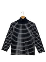 画像：21AW/ハイネックセーター/ニット・セーター(薄手)/40/カシミア/BLK/チェック