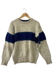 画像：ニット・セーター(厚手)/L/ウール/ボーダー/90s