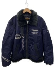 画像：ミリタリージャケット/MULTI STENCIL NYLON /XXL/ナイロン/NVY/無地/783-42520