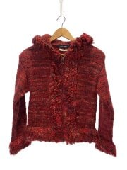 画像：ハンドニットジップパーカー/--/ウール/RED/12-02-15-02406