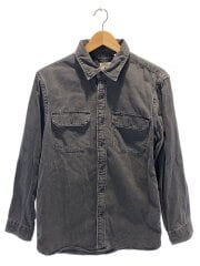 画像：長袖シャツ/S/コットン/BLK