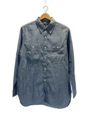 画像：長袖シャツ/S/コットン/BLU