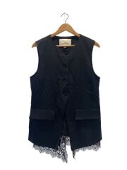 画像：2WAY CREW NECK LACE TAKE OFF VES/M/ポリエステル/NVY/0126106570030