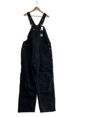 画像：ダックビブオーバーオール/ダブルニー/USA製/46×32/コットン/BLK/R02//