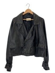 画像：NotE/ Contrast Over Trench/レザージャケット/46/牛革/BLK/21A
