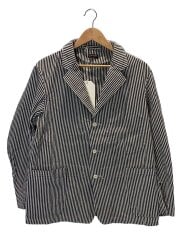 画像：British 3B Jacket/カバーオール/S/コットン/NVY/ストライプ/VTD-0564-JK