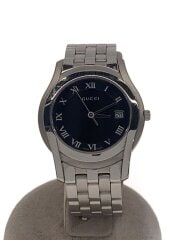 画像：クォーツ腕時計/アナログ/ステンレス/BLK/SLV/5500M