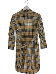 画像：ノバチェックシャツワンピース/38/コットン/BRW/チェック
