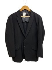 画像：Garnier/シアサッカー/テーラードジャケット/LL/ポリエステル/BLK/ストライプ