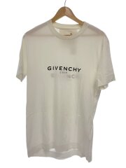 画像：黄ばみ有/ロゴプリント/Tシャツ/M/コットン/WHT/無地