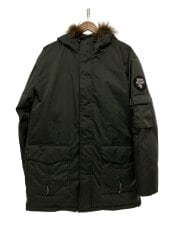 画像：00s/AUTHENTIC GEAR/フードフェイクファー/ダウンジャケット/L/ポリエステル/GRN//