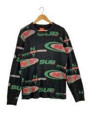 画像：18SS/NY Waffle Thermal/長袖Tシャツ/M/コットン/BLK/総柄