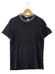 画像：ネックロゴ クルーネックT/襟ヨレ有/Tシャツ/XS/コットン/BLK/K10918C00027