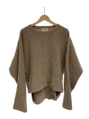 画像：18AW/7G OVERSIZED HALF CARDIGAN CREW NECK/S/アルパカウール/BEG/ニット