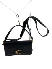 画像：タビーショルダーバッグ/レザー/BLK/無地/CH857