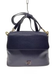 画像：ショルダーバッグ/レザー/NVY/無地/U06793