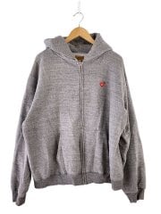 画像：ジップパーカー/XXL/コットン/GRY/HM30CS051//