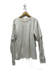 画像：長袖Tシャツ/S/コットン/WHT/omab022e19185003
