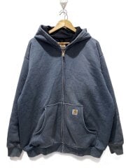 画像：ジップパーカー/XL/コットン/BLU/無地/J149CHH//