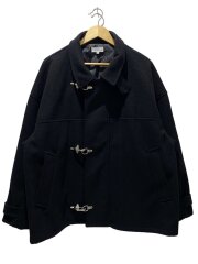 画像：ショート丈メルトンファイヤーマンブルゾン/ジャケット/XL/ポリエステル/BLK/LIN250541