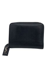 画像：2つ折り財布/レザー/BLK/無地/レディース/GUE414661・0218