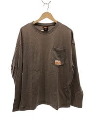 画像：長袖Tシャツ/L/コットン/GRY/TB0A1P32