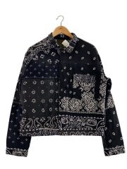画像：ジャケット/XL/コットン/BLK/総柄/EK-1117//