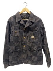 画像：ジャケット/XL/コットン/BLK/チェック