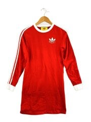 画像：長袖ワンピース/XS/コットン/RED//