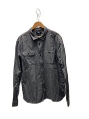 画像：長袖シャツ/XL/コットン/GRY/無地