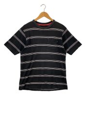 画像：Tシャツ/M/コットン/BLK/ボーダー//